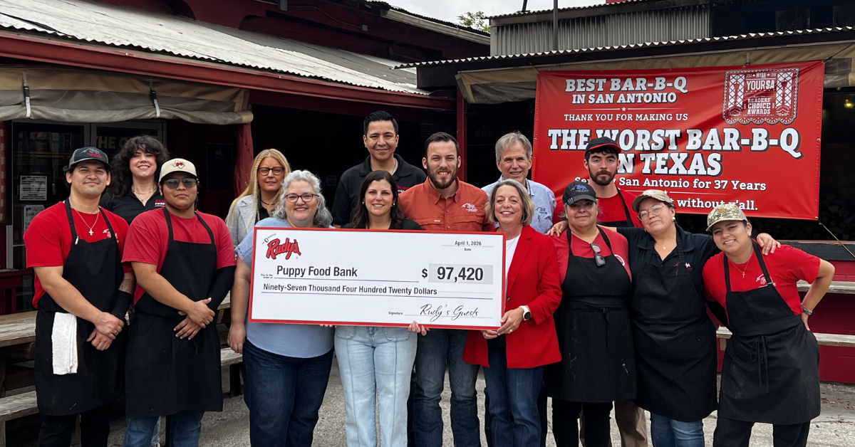 Rudy’s BBQ Fundraiser Does It Again for the Puppy Food Bank!
